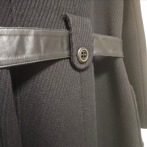 MACKAGE WOOL BLEND HIGH NECK BELTED BUTTON UP COAT - Picture 10 of 14